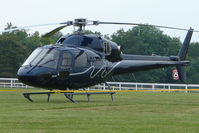 F-GMAX - French registered AS355N2 - One of the helicopters at Epsom on 2009 Derby Day