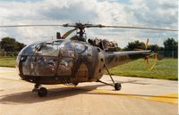 A-383 @ EGVA - Alouette III of Royal Netherlands Air Force's 298 Squadron on display at the 1991 Intnl Air Tattoo at RAF Fairford. - by Peter Nicholson