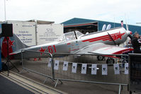 G-YAKM @ EGTB - Red 61 a Yak 50 exhibited at 2009 AeroExpo at Wycombe Air Park - by Terry Fletcher