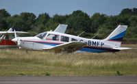 G-BMFP @ EGLK - Piper Warrior II at Blackbushe - by moxy