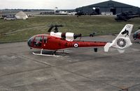 XW907 @ GREENHAM - Gazelle HT.2 of The Sharks aerial display team of 705 Squadron at the 1981 Intnl Air Tattoo at RAF Greenham Common. - by Peter Nicholson