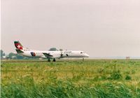 HB-IZG @ EHAM - Justafter landing at Schiphol in July 1999 - by jan bekker
