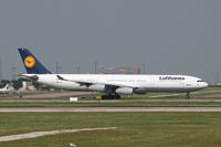 D-AIGI @ DFW - Lufthansa A340 Departing DFW - by Zane Adams