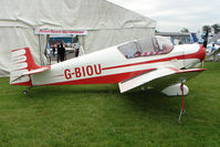 G-BIOU @ EGTB - Jodel D117A exhibited at 2009 AeroExpo at Wycombe Air Park - by Terry Fletcher
