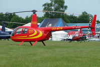 OO-MTM @ EGTB - Belgian R 44 - Visitor to 2009 AeroExpo at Wycombe Air Park - by Terry Fletcher