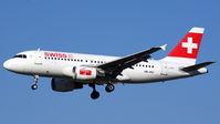 HB-IPU @ LOWW - Swiss in it's nice snwoy white landing in Vienna.