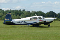 N667DL @ EGTB - Visitor to 2009 AeroExpo at Wycombe Air Park - by Terry Fletcher