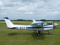 G-BOYB @ EGSP - Cessna 152 based at Sibson - by Simon Palmer