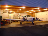 N3363P @ 5NC3 - Parked in Hangar-Night - by Ken