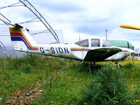 G-SION @ EGTN - wfu after an accident at Enstone Airfield on 2nd July 1997 - by Chris Hall