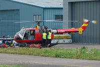 G-CDBS @ EGBJ - Bond Air Services Bo105DBS-4 at Staverton - by Terry Fletcher