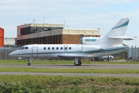 N504MS @ EGGW - Falcon 50 taxies in at Luton - by Terry Fletcher