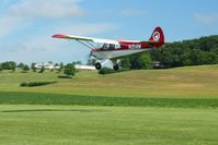 N21AW @ 2D7 - Landing on 28 at the Beach City, Ohio Father's Day fly-in. - by Bob Simmermon