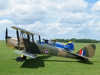 G-AXXV @ EGWN - Tiger Moth, second World War training aircraft - by Simon Palmer