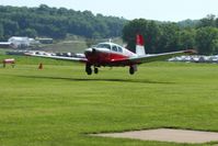 N412MR @ 2D7 - Landing on 28 at the Beach City, Ohio Father's Day fly-in. - by Bob Simmermon