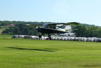 N1410H @ 2D7 - Landing on 28 at the Beach City, Ohio Father's Day fly-in. - by Bob Simmermon