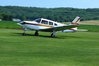 N2394M @ 2D7 - Landing on 28 at the Beach City, Ohio Father's Day fly-in. - by Bob Simmermon