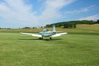 N4635V @ 2D7 - Departing 28 at the Beach City, Ohio Father's Day fly-in. - by Bob Simmermon