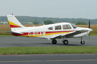 G-BSAW @ EGBO - Piper at Wolverhampton Business Airport - by Terry Fletcher