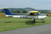 G-AZID @ EGBO - Cessna 150L at Wolverhampton Business Airport - by Terry Fletcher
