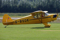 G-BSDK @ EGBS - Piper J5A at Shobdon on the Day of the 2009 LAA Regional Strut Fly-in