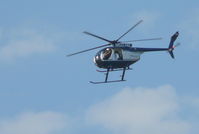 N5074L - Riverside Police Department Helicopter Circling Cucamonga - by Tom 3 Subt