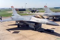 FA-38 @ EGDM - F-16A Falcon of 350 Squadron Belgian Air Force at the 1992 Air Tattoo Intnl at Boscombe Down. - by Peter Nicholson