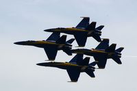 161967 @ DVN - Blue Angels at the Quad Cities Air Show, and I'm shooting into the sun.  Leading 163106, 163130 and 161959