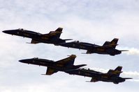 161967 @ DVN - Blue Angels at the Quad Cities Air Show, and I'm shooting into the sun. Leading 163106, 163130 and 161959