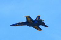 163130 @ DVN - Blue Angel 3 at the Quad Cities Air Show, and I'm shooting into the sun. - by Glenn E. Chatfield