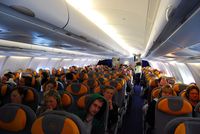 D-AIKB @ IN FLIGHT - Cabin of Lufthansa Airbus A330-300 Cuxhaven Flight LH400 from FRA to JFK - by Hannes Tenkrat