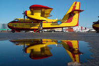 C-GBPD @ CYZF - Buffalo Airways CL215 - reflection - by Dietmar Schreiber - VAP