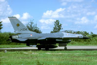 J-234 @ EHLW - Full colour markings on Dutch F-16's: a common sight at Leeuwarden in the eighties. - by Joop de Groot