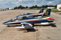 MM54484 @ EGVA - Another view of MB.339A number 12 of the Frecce Tricolori at the 1991 Intnl Air Tattoo at RAF Fairford. - by Peter Nicholson