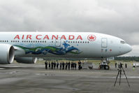 C-FIVS @ YVR - Crew posing for photo on Official del.date and Olympics c/s unveiling. - by metricbolt