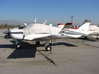 N5161M @ AJO - 1978 Beech C23 with cockpit cover + Chispeta #1 titles @ photographer friendly Corona Municipal airport, CA - by Steve Nation