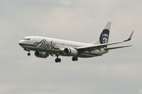 N593AS @ DFW - Alaska Airlines landing at DFW - by Zane Adams