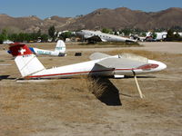 N8641R @ CA89 - Swiss Miss 1962 Schweizer SGS 1-26B in the weeds w/sun screen @ Skylark Airport (sod strip), Lake Elsinore, CA - by Steve Nation