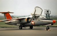 1122 @ MHZ - Saab 105OE of the Austrian Air Force's Karo As display team at the 1978 Mildenhall Air Fete. - by Peter Nicholson