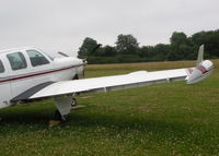 N836TP @ EGHP - CONTROL SURFACES DAMAGED AFTER A/C ROLLED BACKWARDS DOWN A SLOPE INTO A WOODEN SHED OVER NIGHT, A/C REPAIRABLE SHED W/O. - by BIKE PILOT