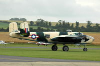 F-AZZU @ EGSU - 2. B-25J-35 Mitchell at Duxford Flying Legends Air Show July 09 - by Eric.Fishwick