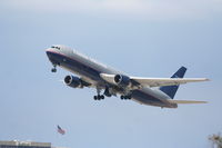 N668UA @ KLAX - United Airlines 767-322, N668UA departs KLAX RWY 25R - by Mark Kalfas