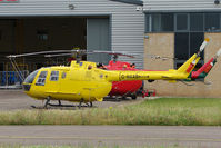 G-NAAB @ EGBJ - Bolkow Bo105 at Gloucestershire (Staverton) Airport - by Terry Fletcher