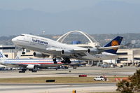 D-ABVF @ KLAX - Lufthansa Boeing 747-430, D-ABVF climbing off of 25R KLAX - by Mark Kalfas
