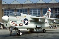 159977 @ MHZ - A-7E Corsair of Attack Squadron VA-87 aboard USS America at the 1976 Mildenhall Air Fete. - by Peter Nicholson