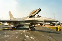 E-599 @ MHZ - F-16A Falcon of Esk 730 Royal Danish Air Force at the 1992 Mildenhall Air Fete. - by Peter Nicholson