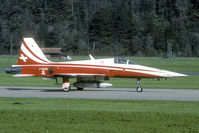 J-3089 @ LSMM - Patrouille Suisse aircraft with target tow pod. - by Joop de Groot