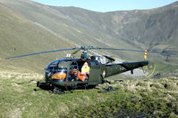 V-262 @ AXALP - Alouette on SAR duty at the Axalp. The targets that are being used during the demonstration can be seenin the background.