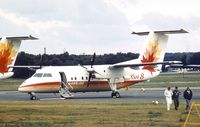 C-GGPJ @ EGLF - De Havilland Canada DHC-8-102 (Dash 8-102) at Farnborough International 1984 - by Ingo Warnecke