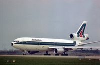 I-DYNE @ LHR - DC-10-30 of Alitalia at London Heathrow in the Summer of 1976. - by Peter Nicholson